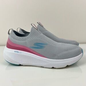 Skechers Women’s Size 9.5 Go Run Elevate Knit Gray Slip On Comfort Walking Shoes
